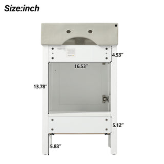 Bathroom Vanity With Sink, Frame And Drawer