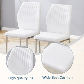 Luxury Simple High Resilience Dining Chair With Metal Legs