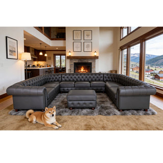 Chesterfield Vintage Style U - Shape Sectional