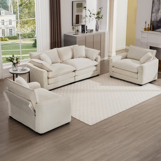 Elegant Oversized Sectional Sofa Set With Deep Seats And Flexible Layout
