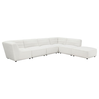 Sunny - Square Upholstered Ottoman - Ivory