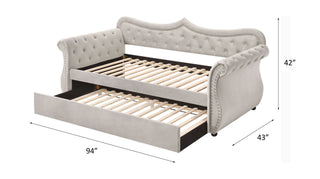 Adkins - Twin Daybed With Trundle - Beige