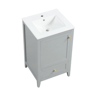 Bathroom Vanity With Sink, Soft Closing Cabinet Door, Storage Rack And Drawer