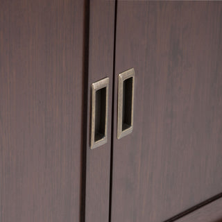 Draper - Low Storage Cabinet - Medium Auburn Brown
