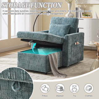 Multifunctional Recliner Sofa With Storage And Phone Bracket