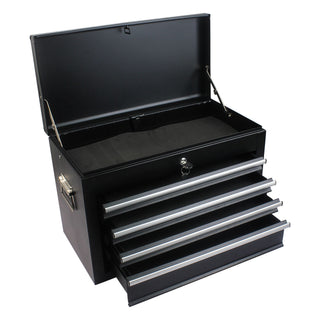 6 Drawer Lockable Tool Cabinet On Wheels, Steel Rolling Tool Chest With Detachable Toolbox