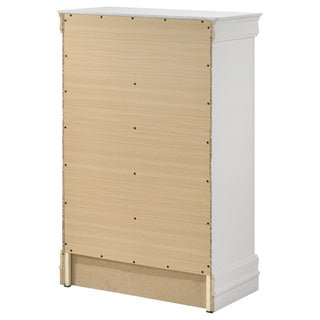5 Drawer Bedroom Chest - White