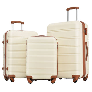 3 Piece Luggage Set Hardside Spinner Suitcase With Tsa Lock 20" 24" 28" Available