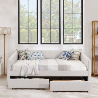 Upholstered Queen Daybed With 2 Drawers
