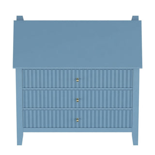 Fluted 3 Drawer Nightstand With Soft Close Slides