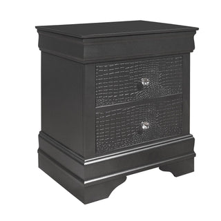 Shaker - 5 Pieces Bedroom Set With Crystal Inspired Tufted Headboard And LED Lighting