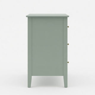 Fluted 3 Drawer Nightstand With Soft Close Slides