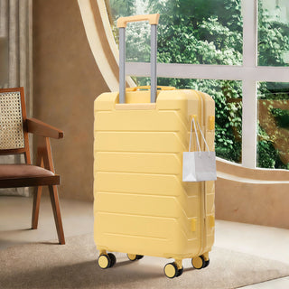 Hard Shell Luggage With Scratch Resistant Surface, 4 Wheels, Combination Lock & Side Hooks
