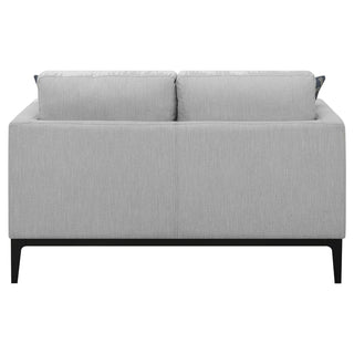 Saba - Cushion Back Loveseat With Pillow Top Arms - Light Gray