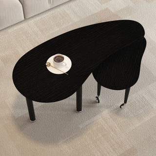 Rotatable Cocktail Table With Solid Legs, 360 Degree Rotating