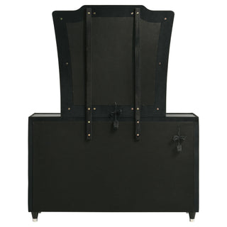 Mika - 8 Drawer LED Dresser With Mirror - Black