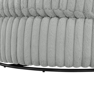 Mindy - Oversized Swivel Barrel Chair - Gray