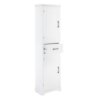 Tall Freestanding Bathroom Storage Cabinet With 2 Doors And Adjustable Shelves