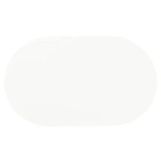 Oval Dining Table - White - Metal