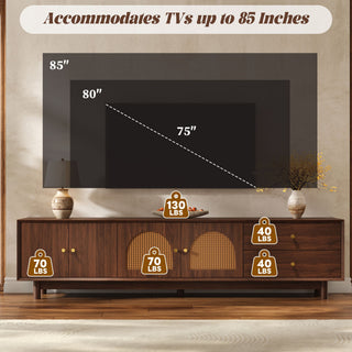 TV Stand With For 85" TVs - Walnut