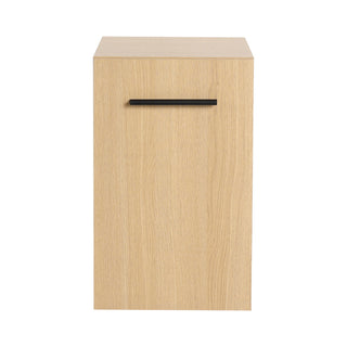 Floating Bathroom Vanity Single Door Base Cabinet, Wall Mounted Storage - Light Oak