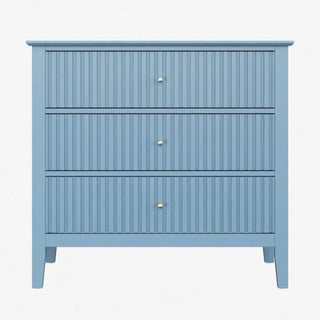 Fluted 3 Drawer Nightstand With Soft Close Slides