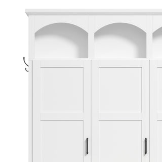 Classic Arched Design Hall Tree With 3 Hidden Storage
