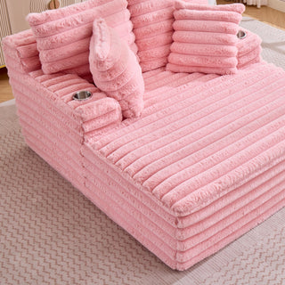 Oversized Chaise Lounge Chair Indoor With Pillows For Living Room