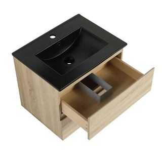 Wall Mounted Bathroom Vanity With Sink, 2 Soft Close Drawers
