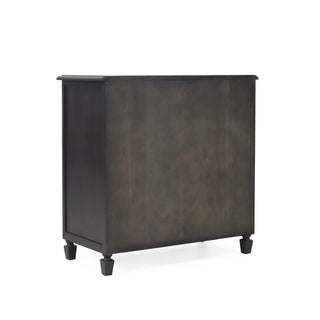 Newell - Cane 3 Drawer Dresser - Dark Gray