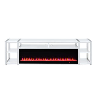 Midway - 80" TV Console With Firelight - White