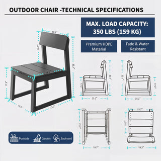 All Weather Patio Dining Chairs (Set of 2)