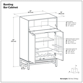 Banting - Bar Cabinet - Walnut Brown