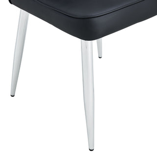 Modern Minimalist Dining Chairs With Metal Legs