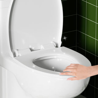 Gloss Tornado Flush 1 Piece Elongated Toilet With Siphonic Side Press, ADA Comfort Chair Height - Gloss White