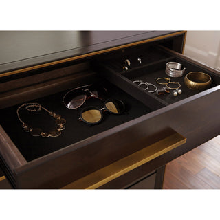 Prescott - 8 Drawer Dresser With Mirror - Smoked Peppercorn Brown