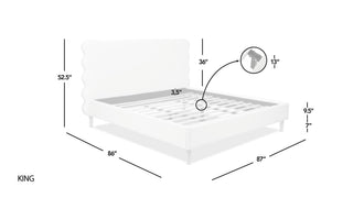 Stockholm - Modern Wavy Headboard Platform Bed