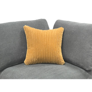Coffee Bean Like Upholstery Full Compressed Modular Sectional With Toss Pillows - Light Gray