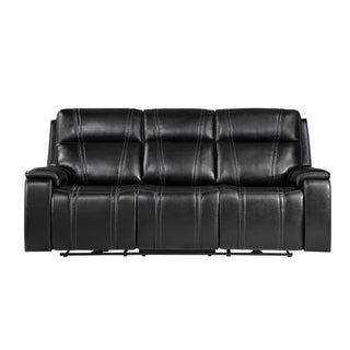 Gary - Power Reclining Sofa With Pillow Top Arms, Hidden Cup Holders - Black