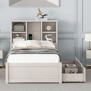 Bed Frame With Built In USB Port And 2 Drawers