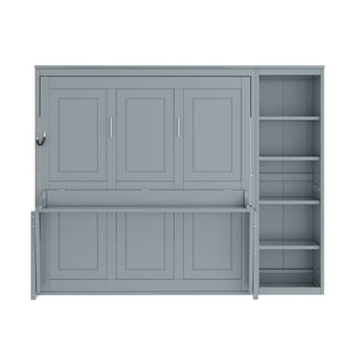Sturdy Murphy Bed With Desk And Bookshelf