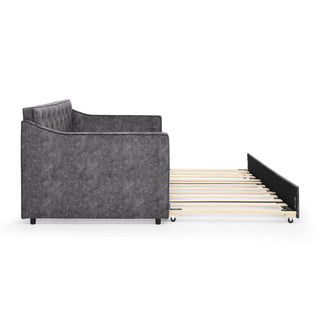 Daybed With Pop Up Trundle And USB Charging Armrest