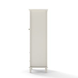 Minimalism Buffet Cabinet With Glass Doors And Double Drawer