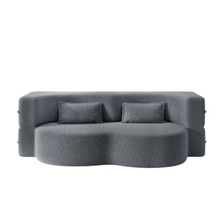 Modern Floor Sofa With 2 Pillows, Twin Size For Living Room