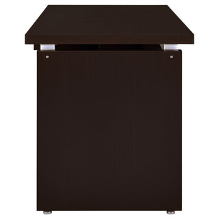 Ulloa - L Shaped Office Desk With Slide Out Keyboard Tray And Storage Drawers - Cappuccino