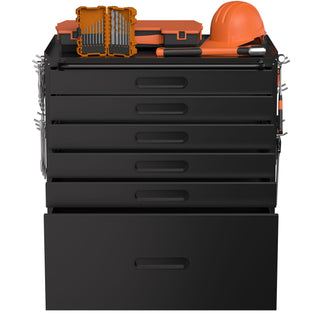 Rolling Tool Cabinet Heavy Duty Garage Storage With Lockable Doors & Drawers