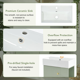 Modern Floating Bathroom Vanity With Ceramic Basin Perfect For Small Bathrooms