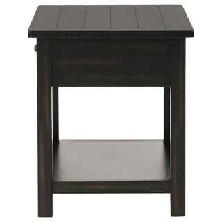 Castleton - 1 Drawer Wood End Table With Shelf