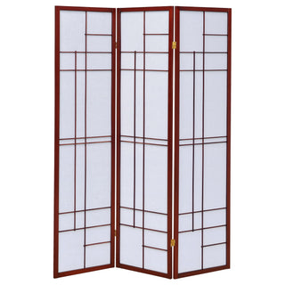 Colby - 3-Panel Folding Floor Screen - Brown / White