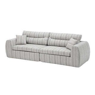 3 Seater, Couch With Throw Pillows For Living Room